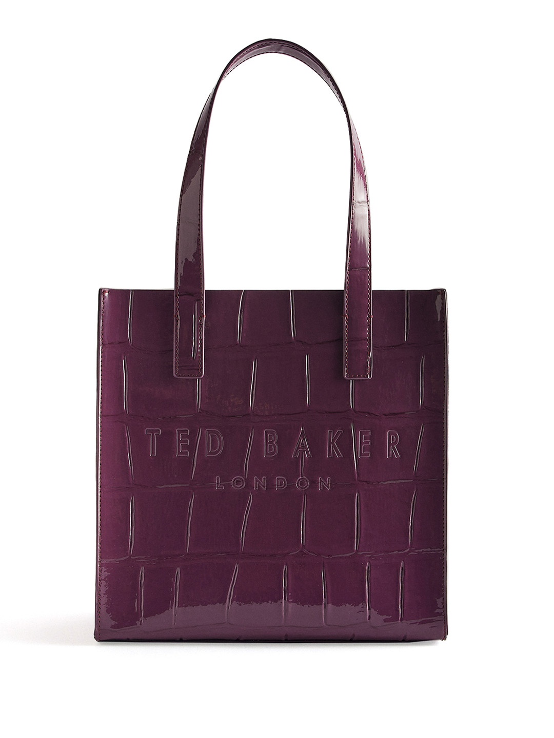

Ted Baker Textured PU Shopper Tote Bag with Cut Work, Red