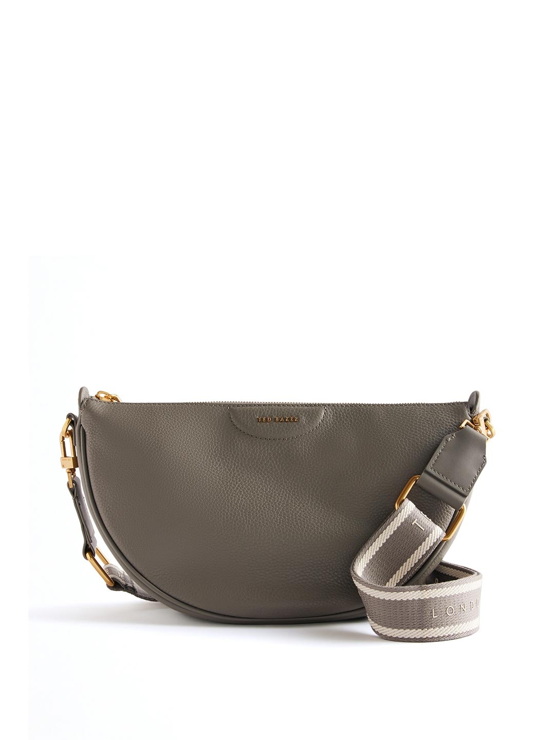 

Ted Baker Leather Structured Sling Bag with Tasselled, Grey