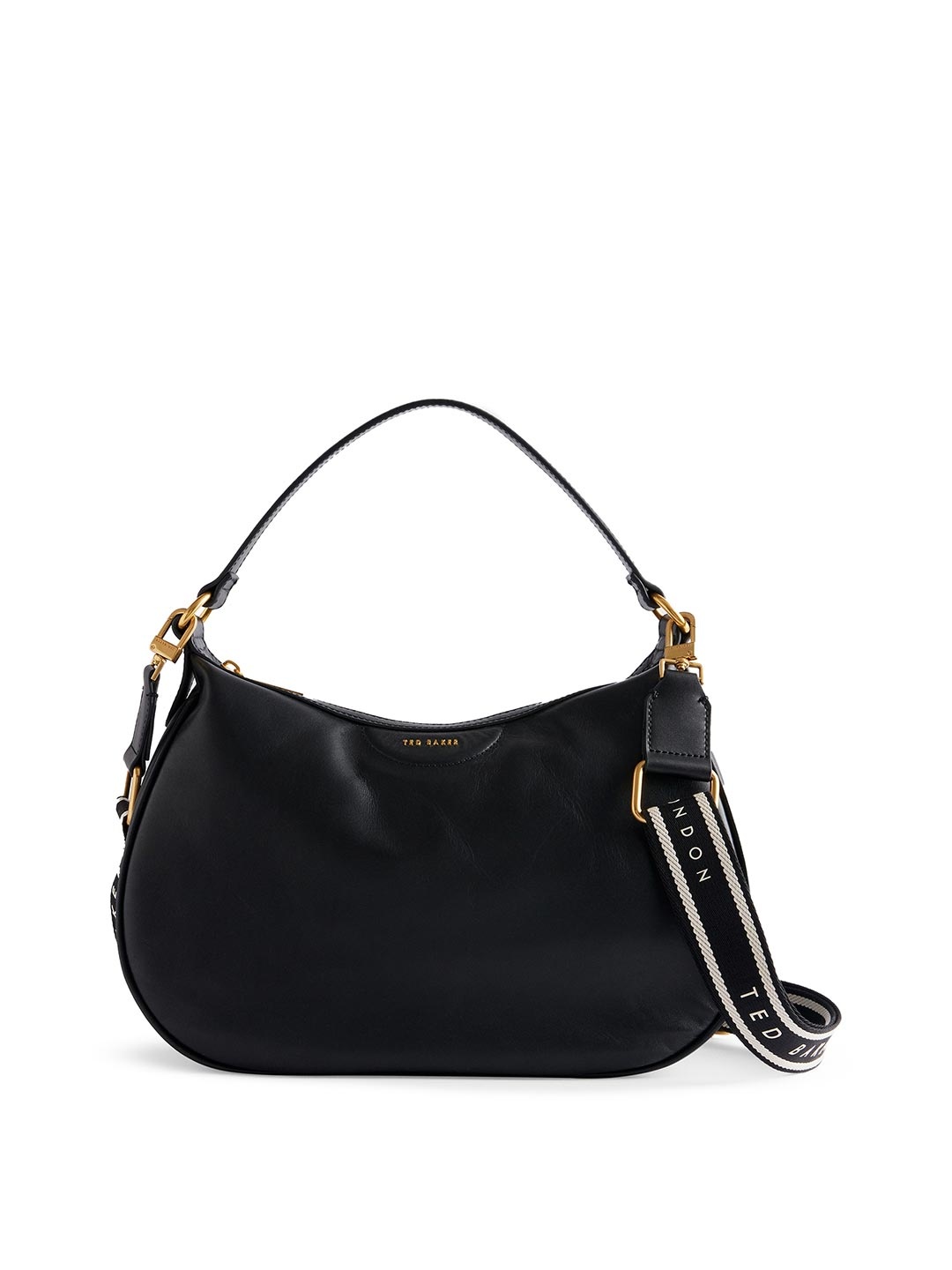 Ted Baker Leather Shopper Shoulder Bag with Fringed, Black