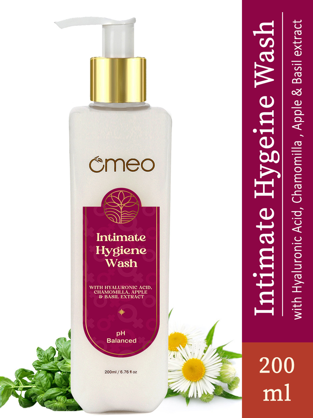 

Omeo pH Balanced Intimate Wash With Hyaluronic Acid 200 ml, White