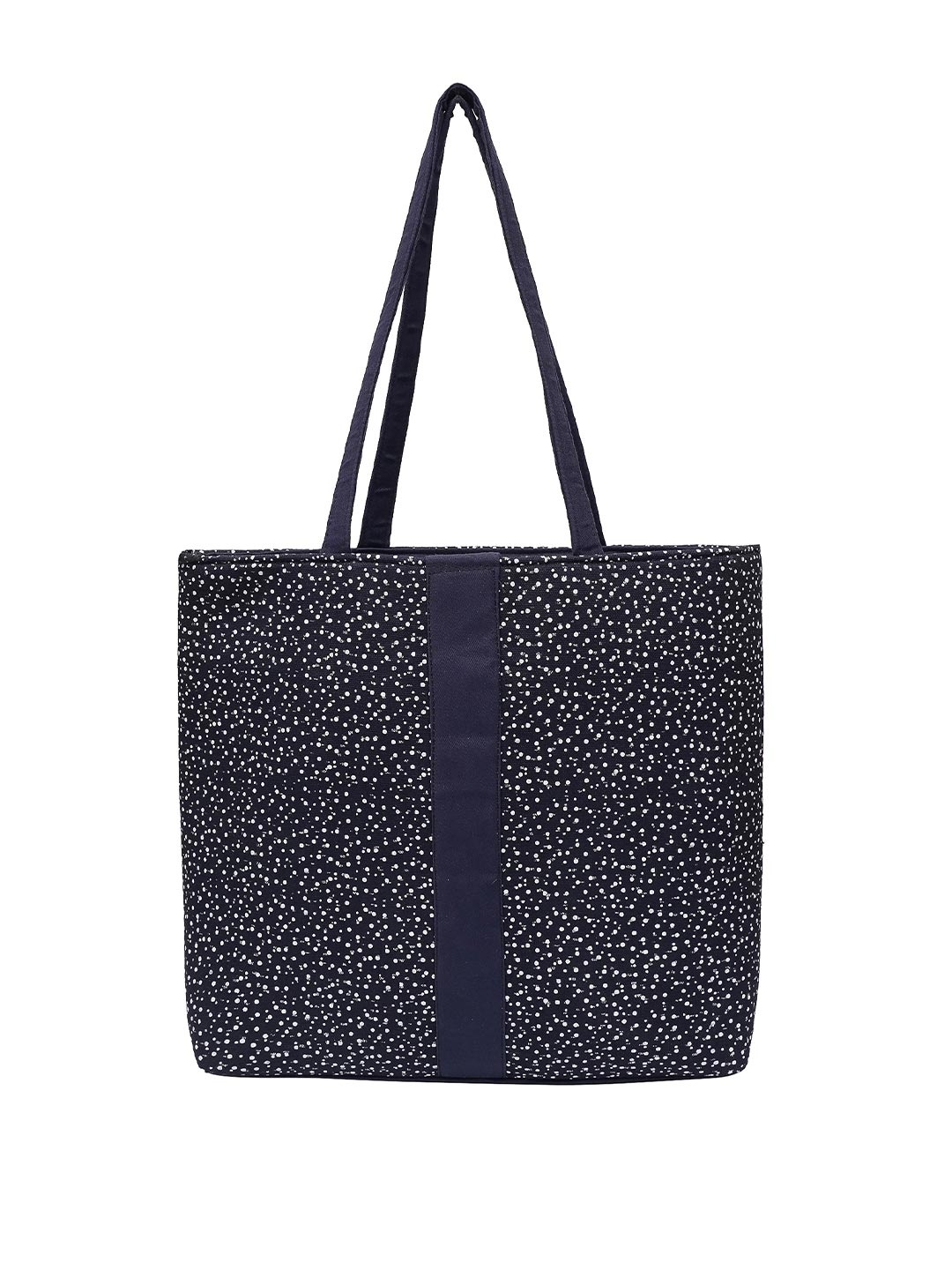 

ENSAC Printed Oversized Shopper Shoulder Bag, Navy blue