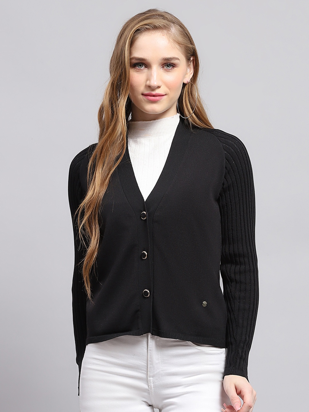 

Monte Carlo V-Neck Cardigan, Black