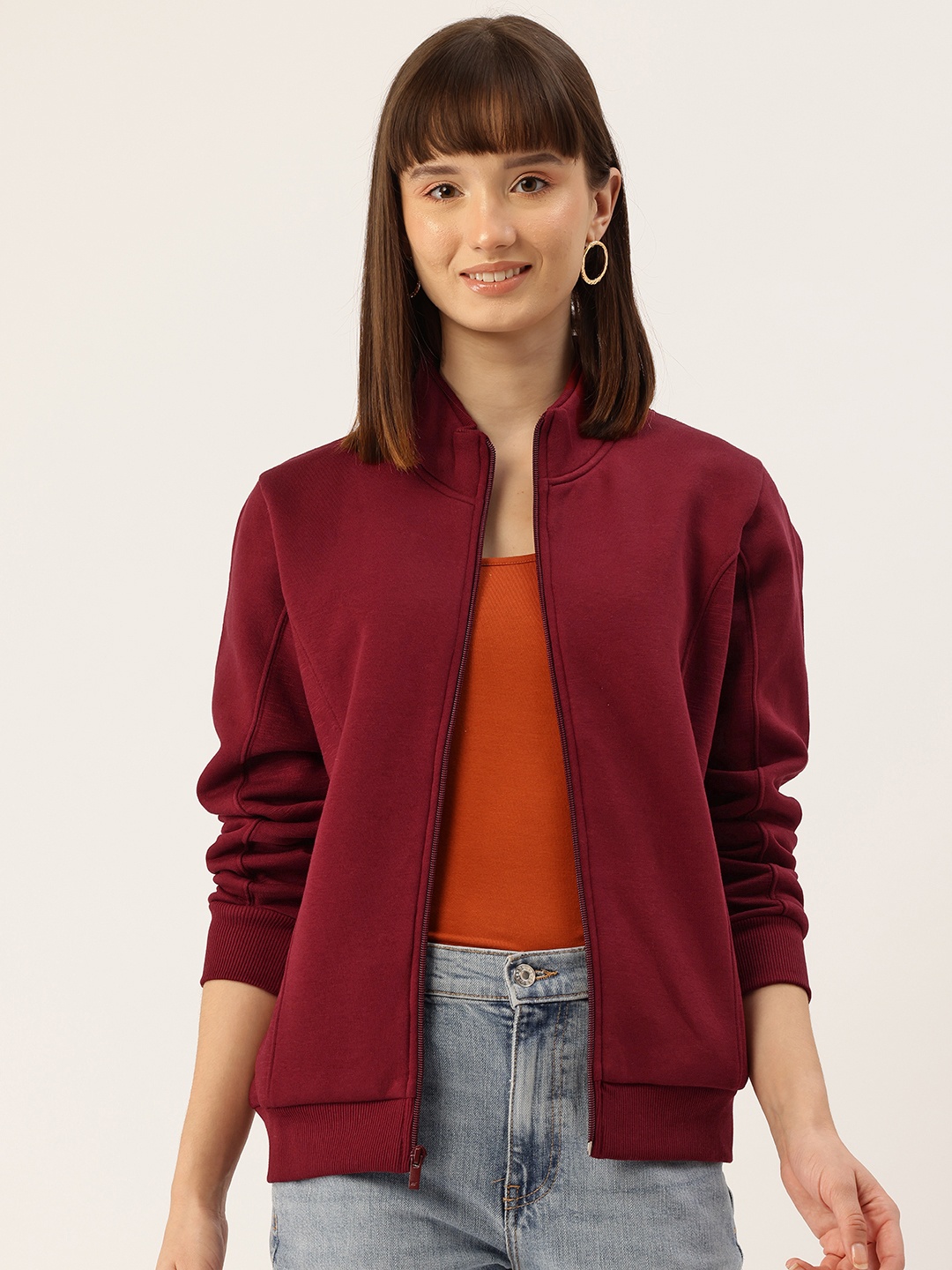 

Monte Carlo Mock Collar Regular Sweatshirt, Maroon