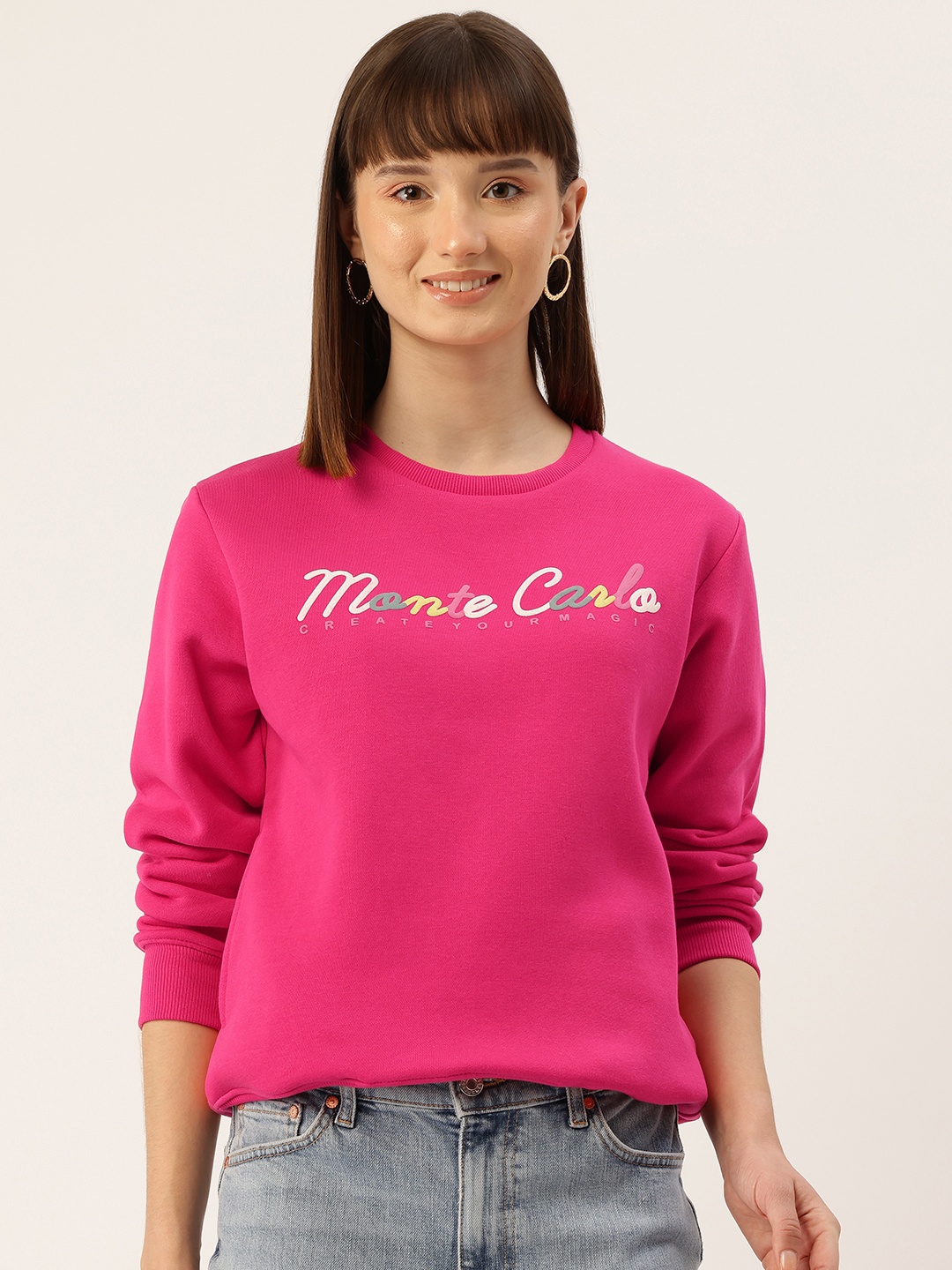 

Monte Carlo Printed Sweatshirt, Fuchsia