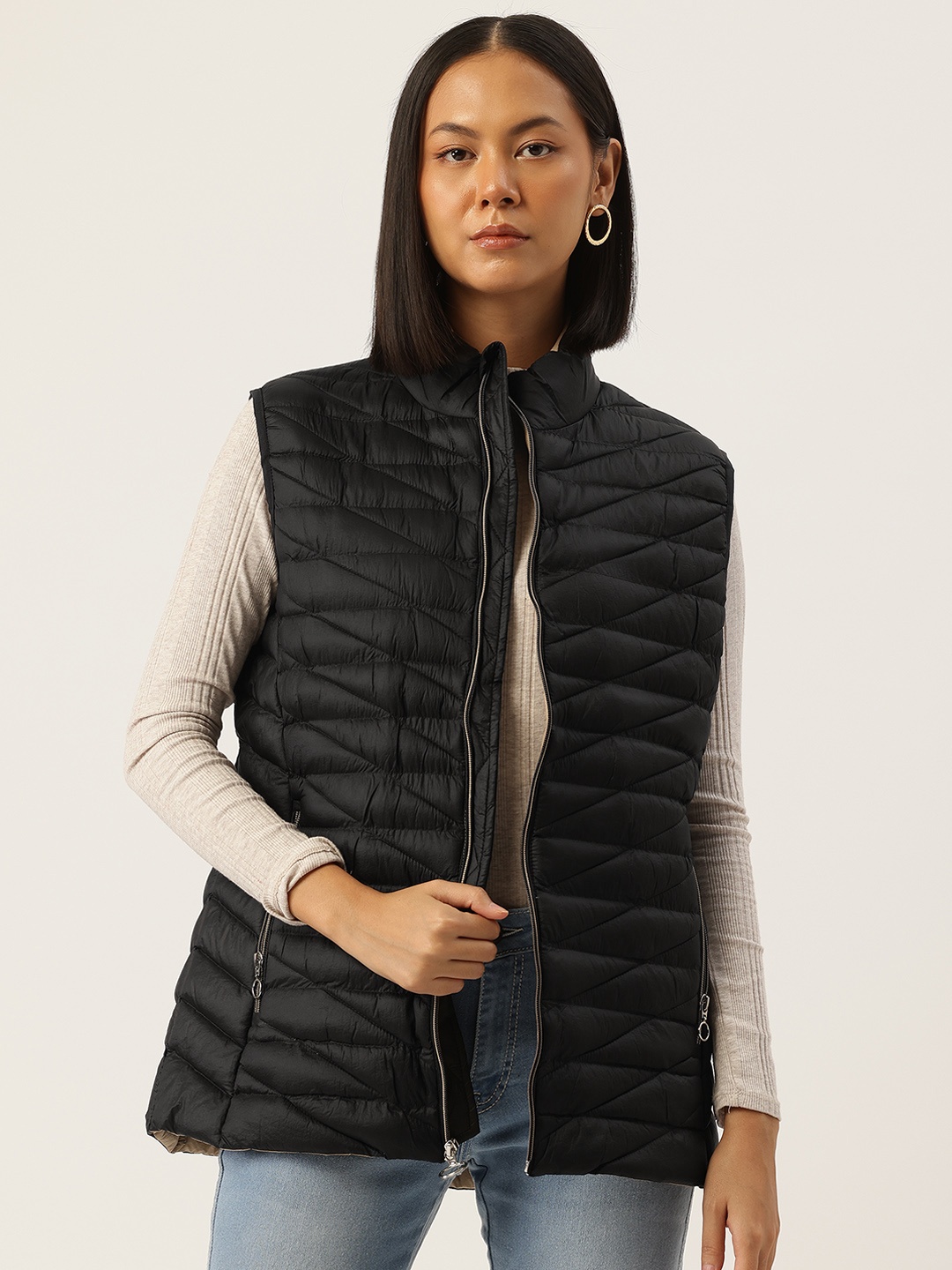 

Monte Carlo Longline Padded Gilet Jacket, Black