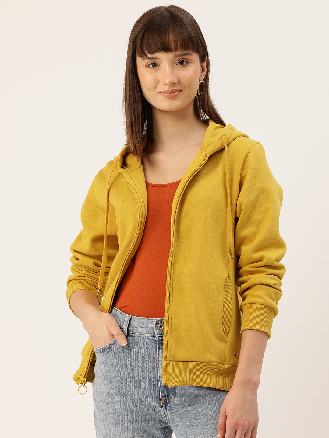 

Monte Carlo Front-Open Hooded Sweatshirt, Yellow