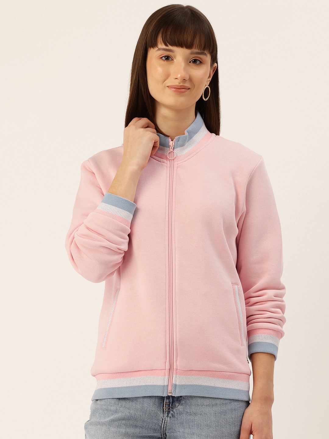 

Monte Carlo Mock Collar Regular Sweatshirt, Pink