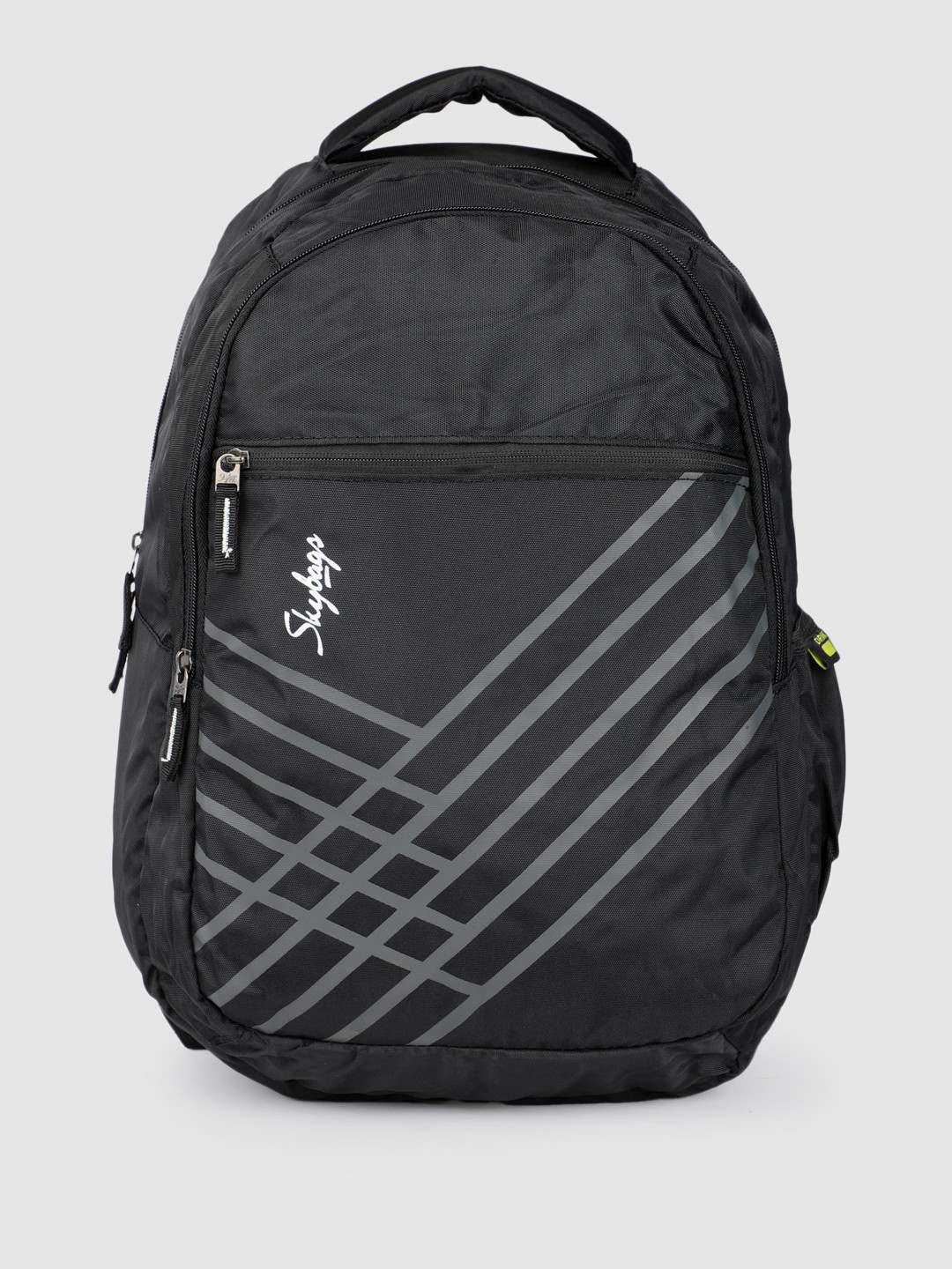 

Skybags Unisex Striped Backpack, Black