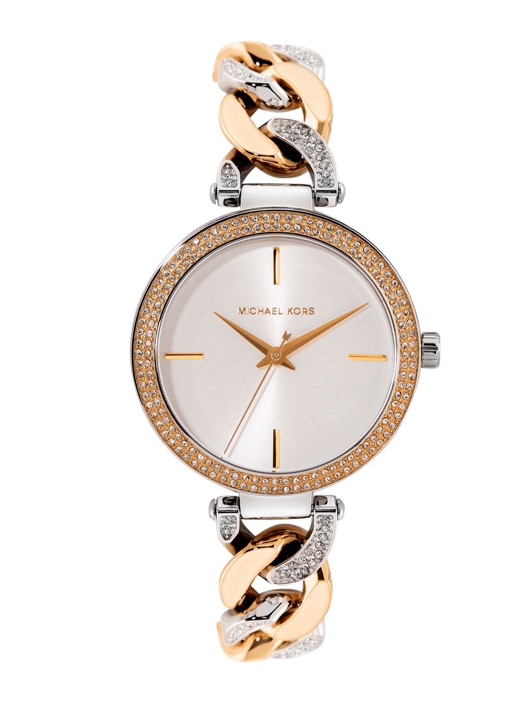 

Michael Kors Women Catelyn Two Tone Analogue Watch MK4634, Silver