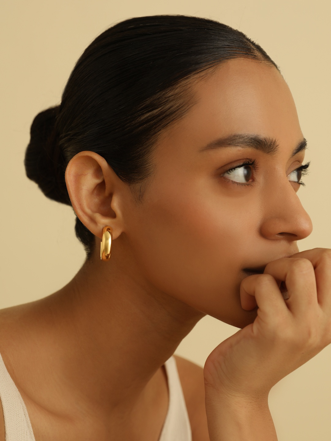 

MISS JO Contemporary Hoop Earrings, Gold