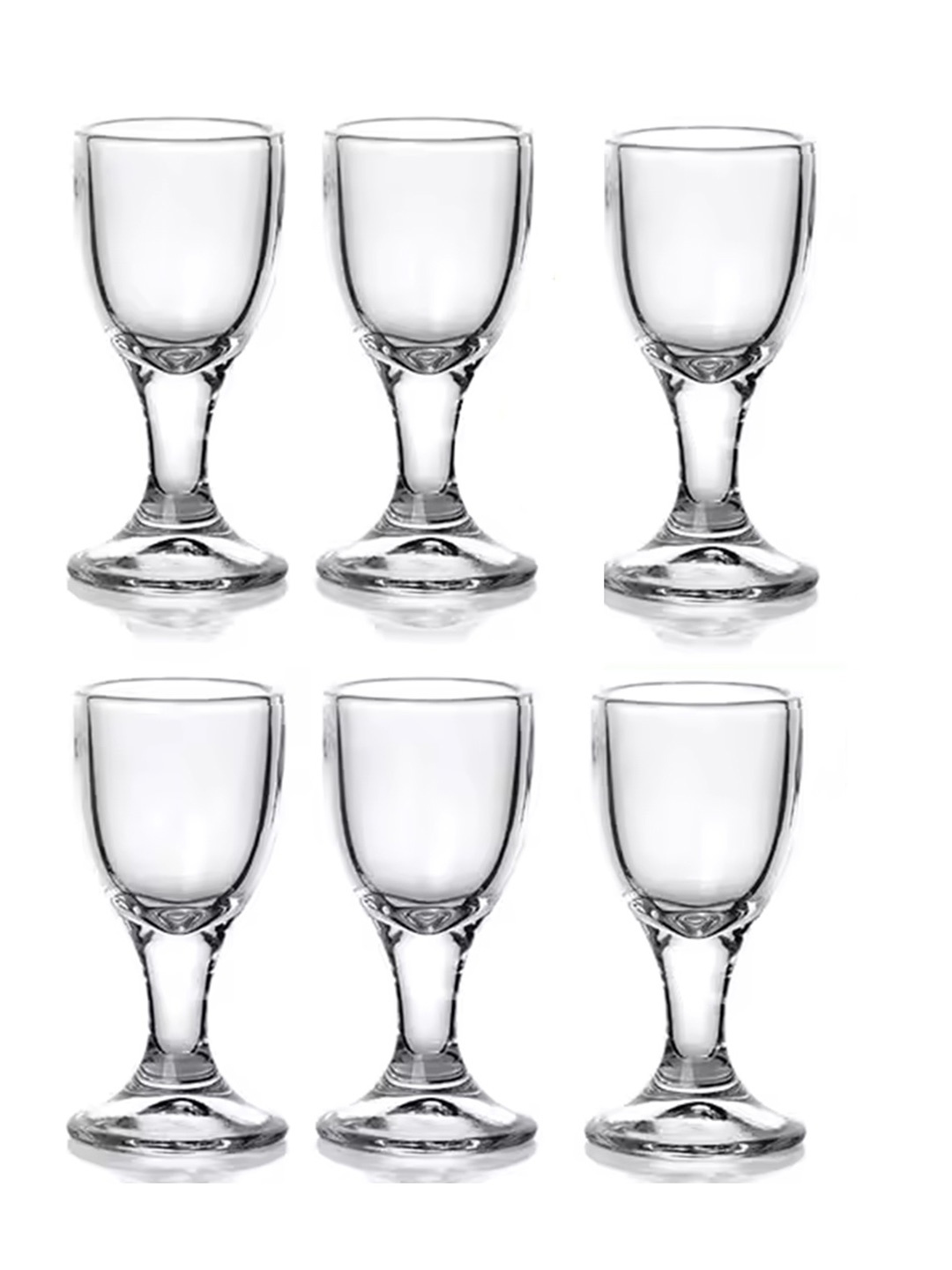 

MELBIFY 6 Pieces Transparent Goblet Shot Glasses