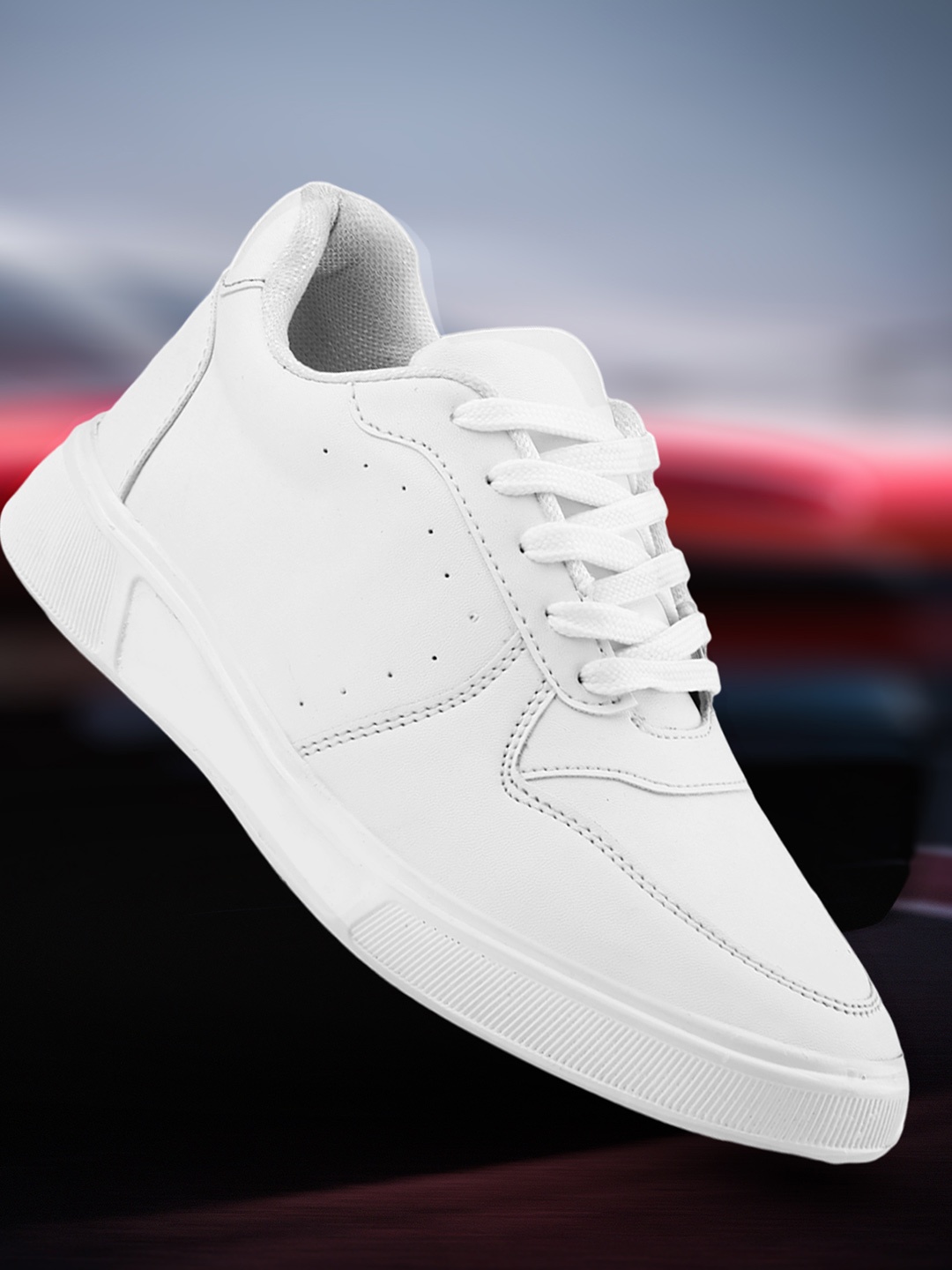 

Kook N Keech Men Colourblocked Lace-Up Sneakers, White