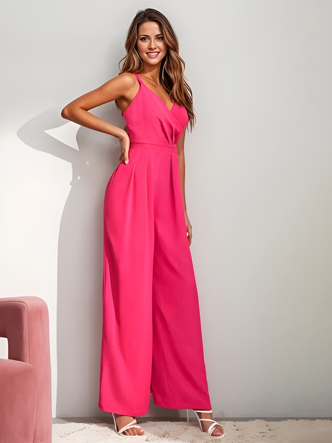 

FIESTA RESORTWEAR Basic Jumpsuit, Pink