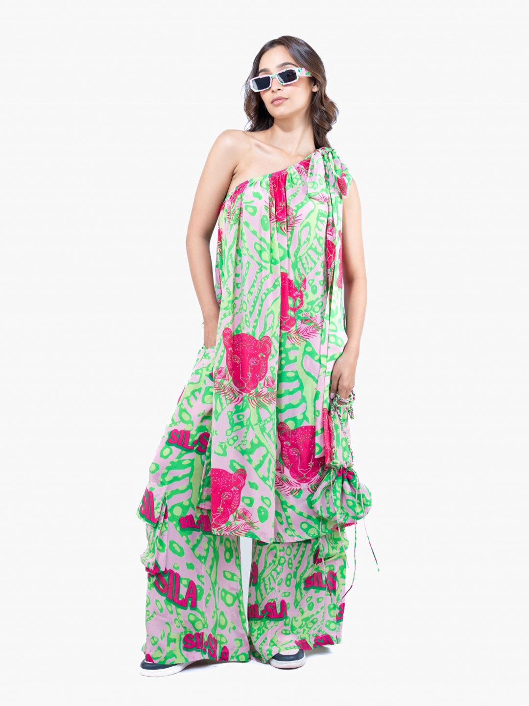

SIL SILA Pink Panther Printed Tunic With Palazzo