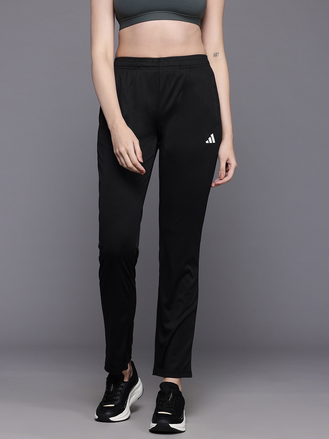

Adidas Women Solid Training Track Pants, Black