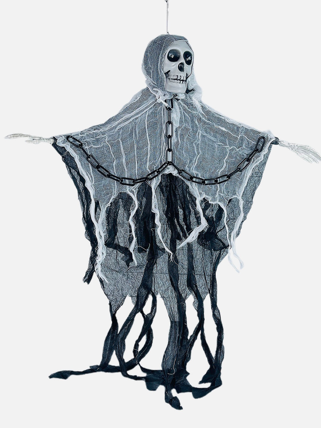 

Little Surprise Box LLP Long Hanging Monochrome Flying Ghost Halloween Theme Decor, Black
