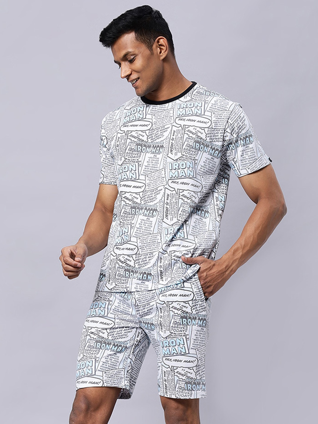 

Wear Your Opinion Printed T-Shirt & Shorts Co-Ords, White