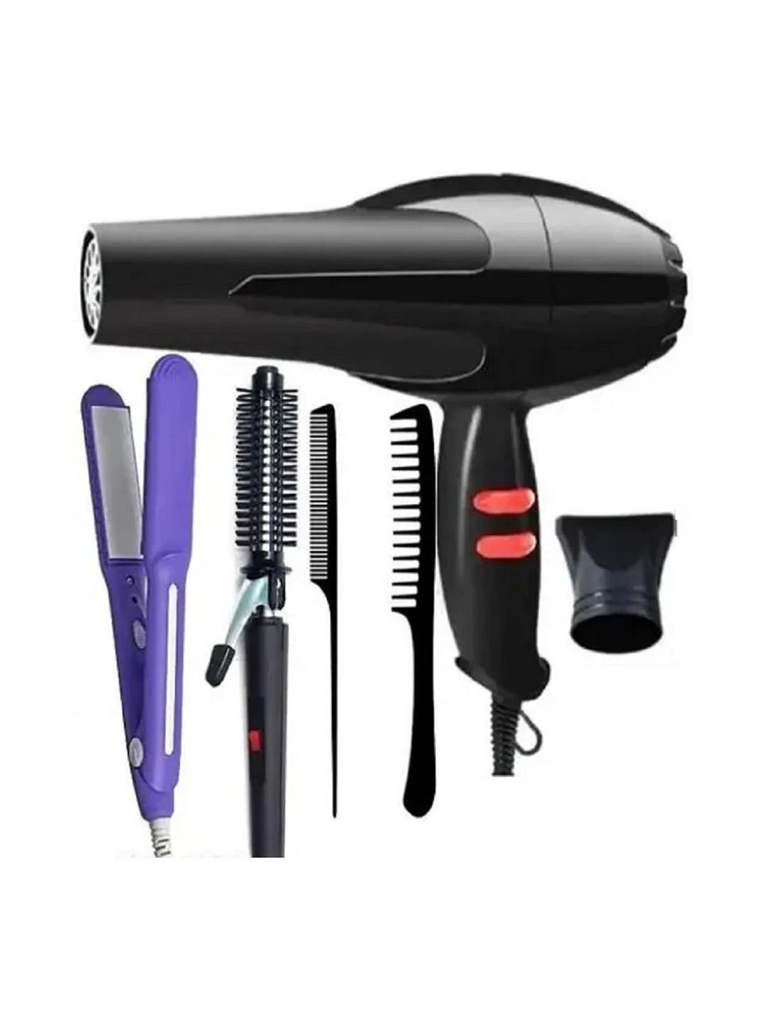 

RK INDIA Dryer 1500 Watts & Straightener 8006, Black