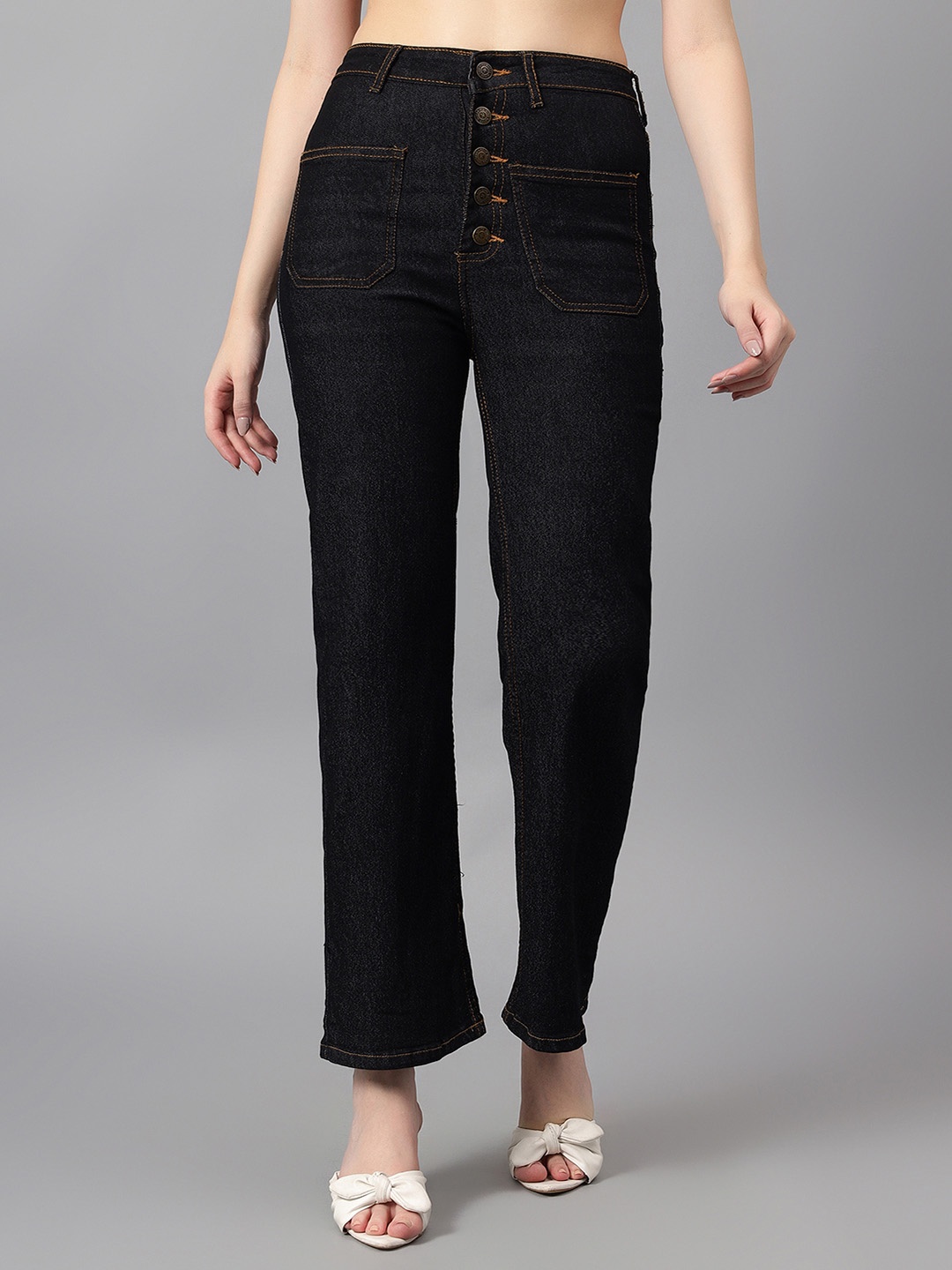 

Kotty Women Bootcut High-Rise Stretchable Jeans, Black