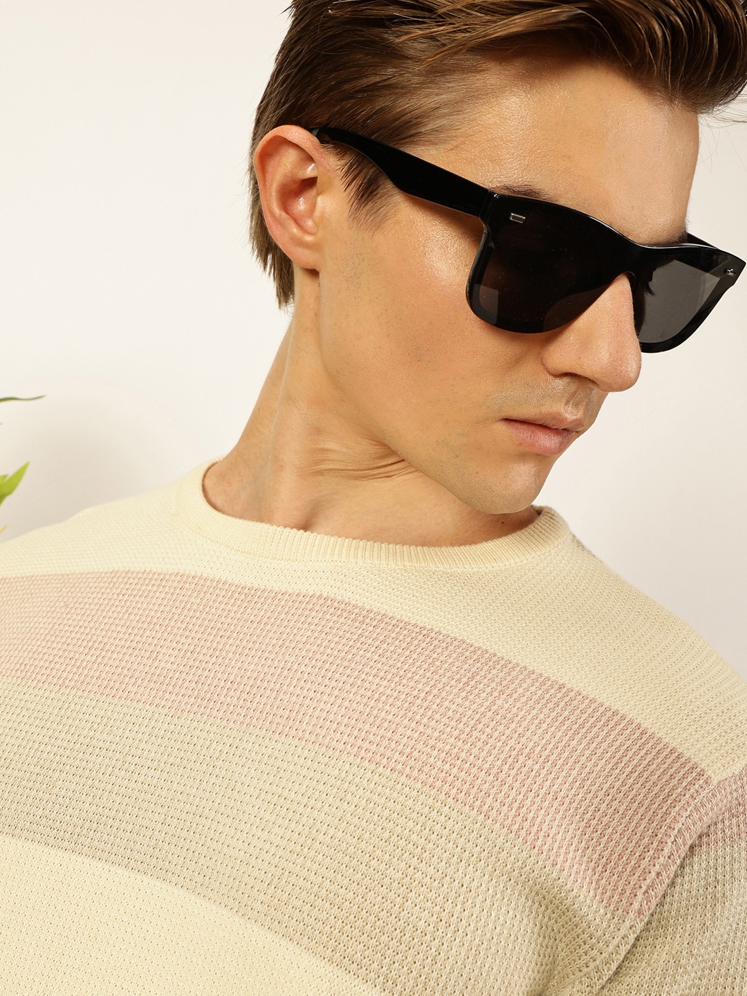 

Thomas Scott Men Knit Striped Round Neck T-shirt, Pink