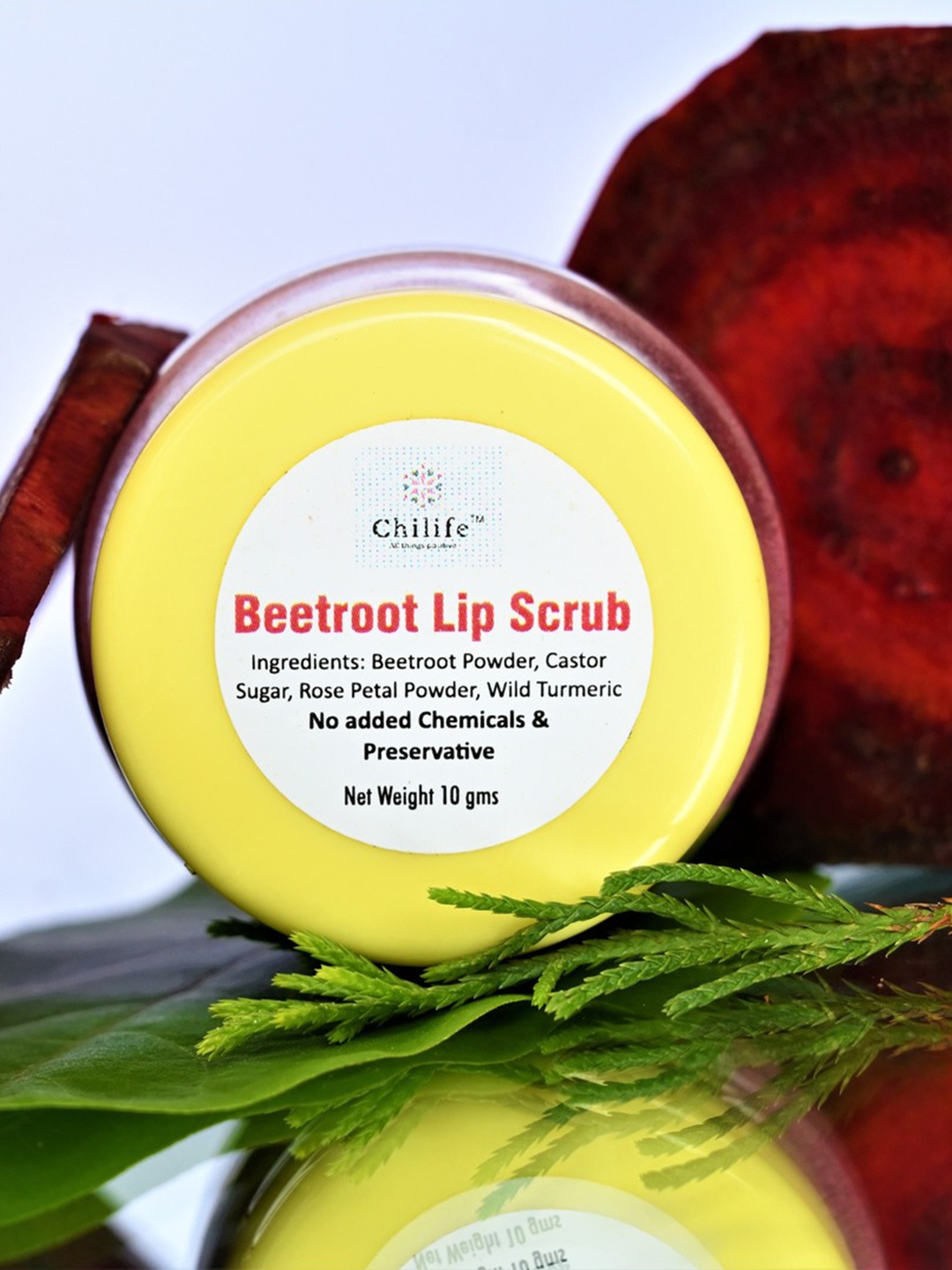 

Chilife Beetroot & Rose Petal Brightening Lip Scrub - 10 g, Maroon