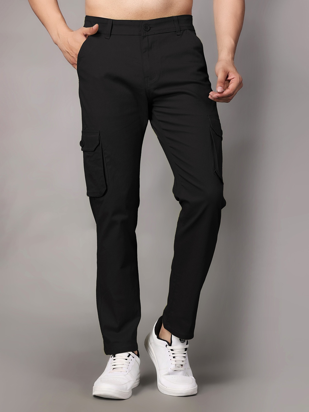 

ZAYSH Men Stretchable Jeans, Black