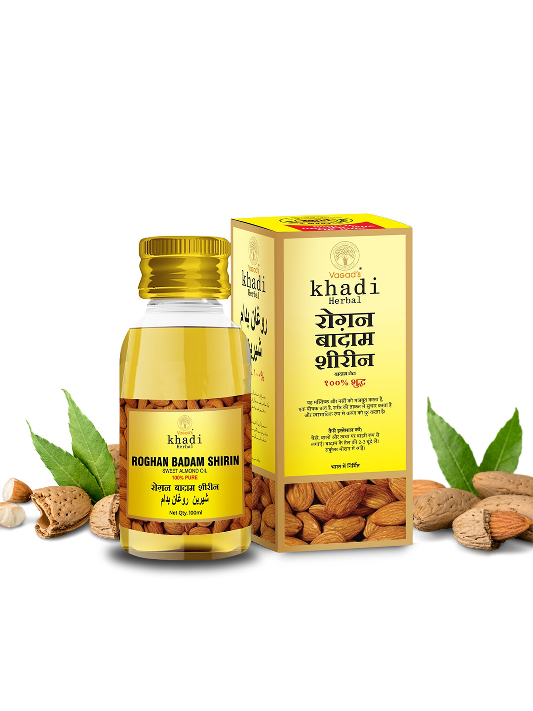 

Vagads Khadi Rogan Badam Oil - 100 ml, Yellow