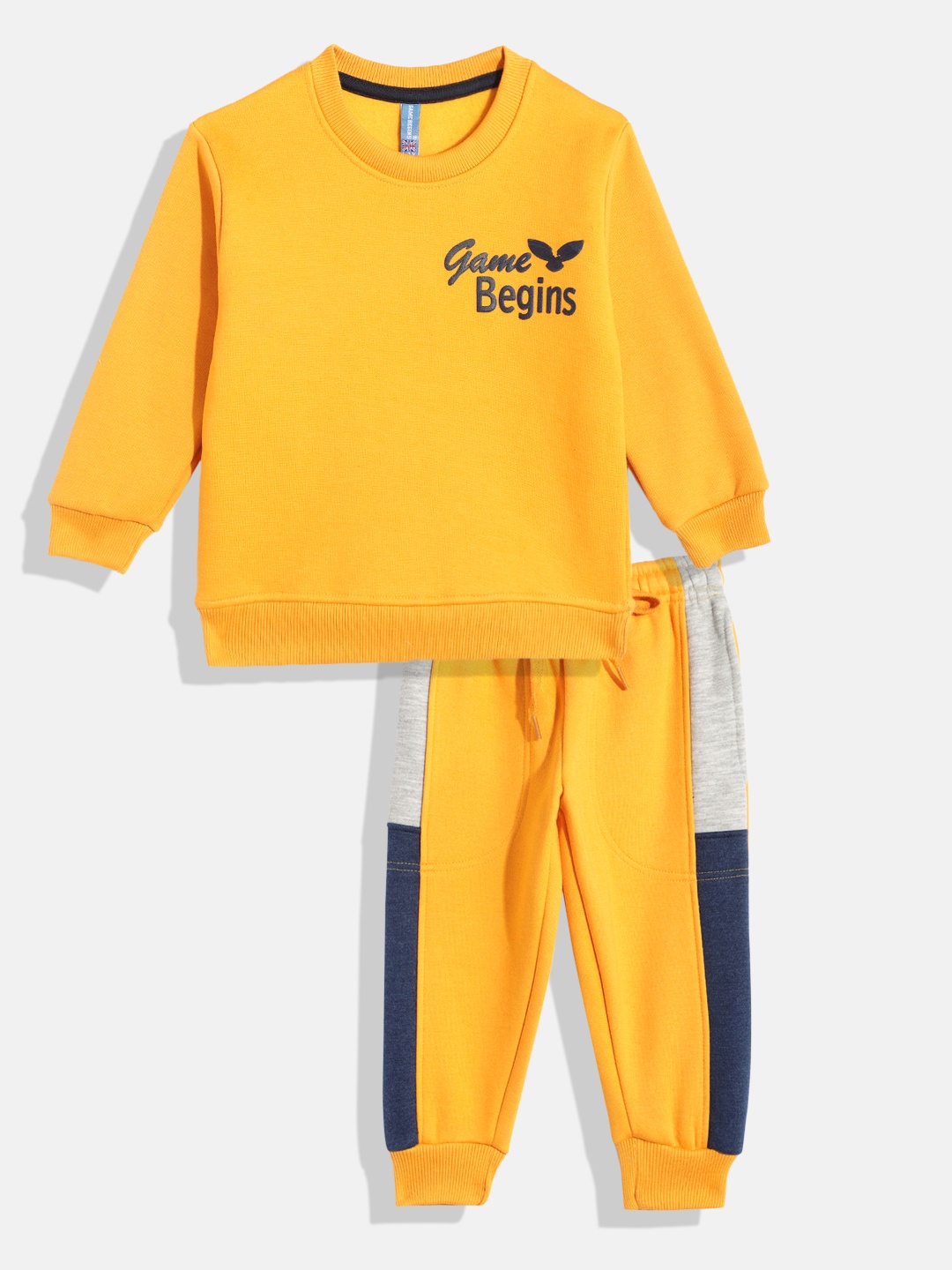 

Here&Now X Game Begins Boys Sweatshirt and Jogger, Mustard