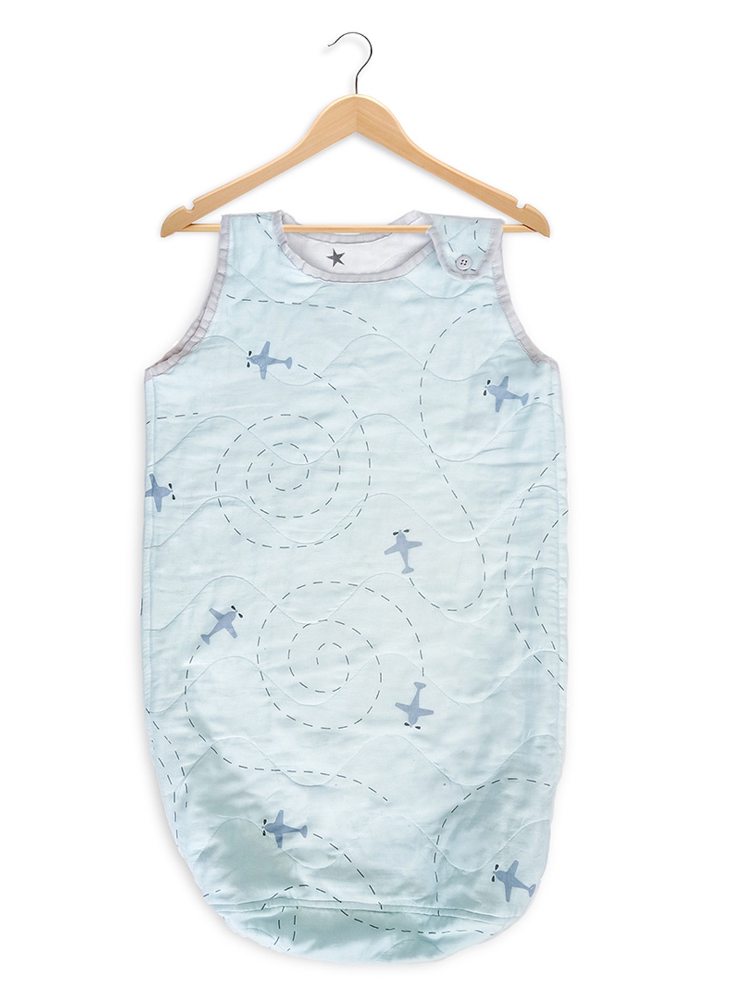 

The White Cradle Unisex Infants Printed Baby Sleeping Bag, Blue