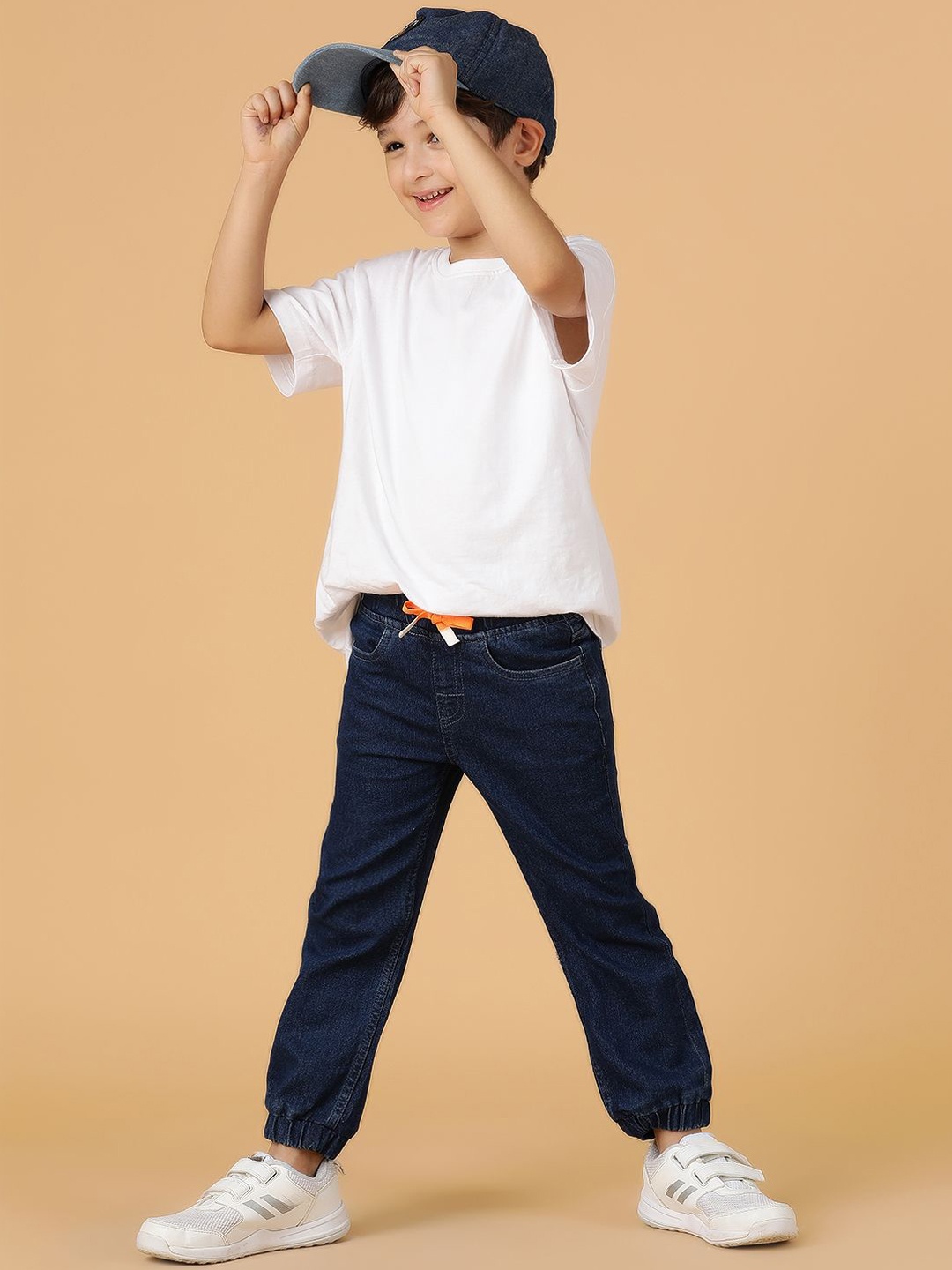 

TALES & STORIES Boys Slim Fit Easy Wash Joggers Trousers, Blue