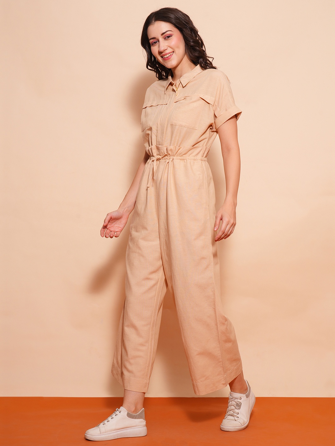 

Globus Linen Basic Jumpsuit, Beige