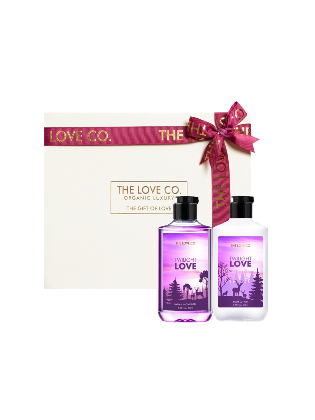 

The Love Co Set Of 2 Night Kiss Bath and Body Gift Set Body Wash & Body Lotion- 250ml Each, White