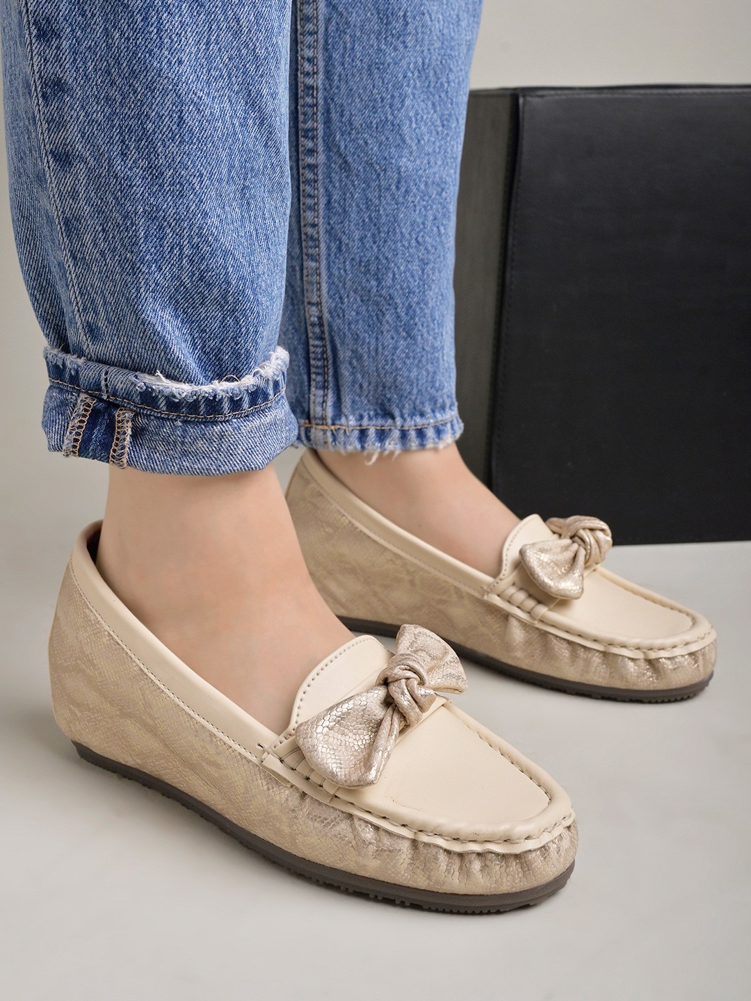 

Shoetopia Women Loafers, Cream