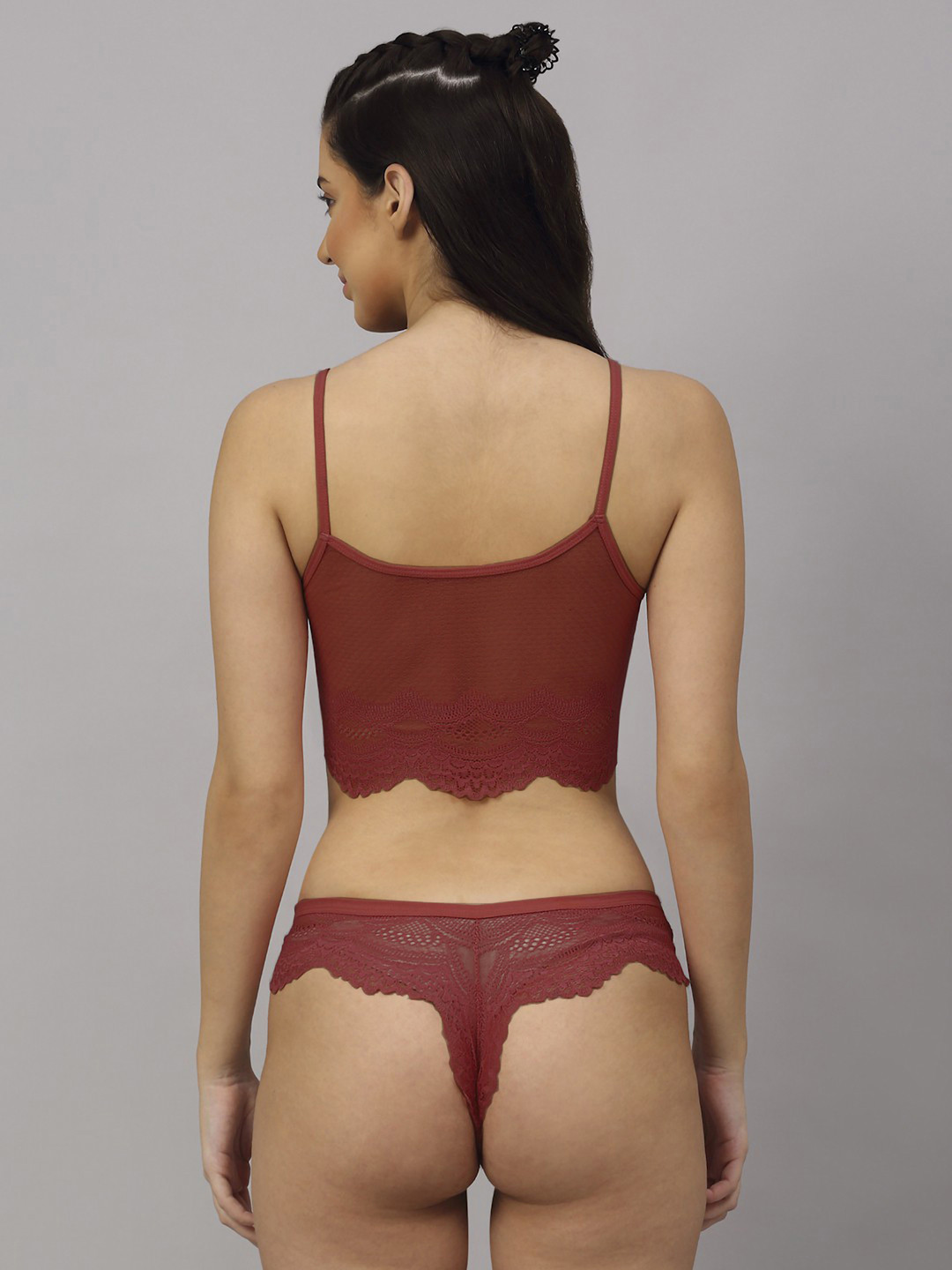 

Aamarsh Pack Of 3 Non-Wired Non Padded Lingerie Set, Pink