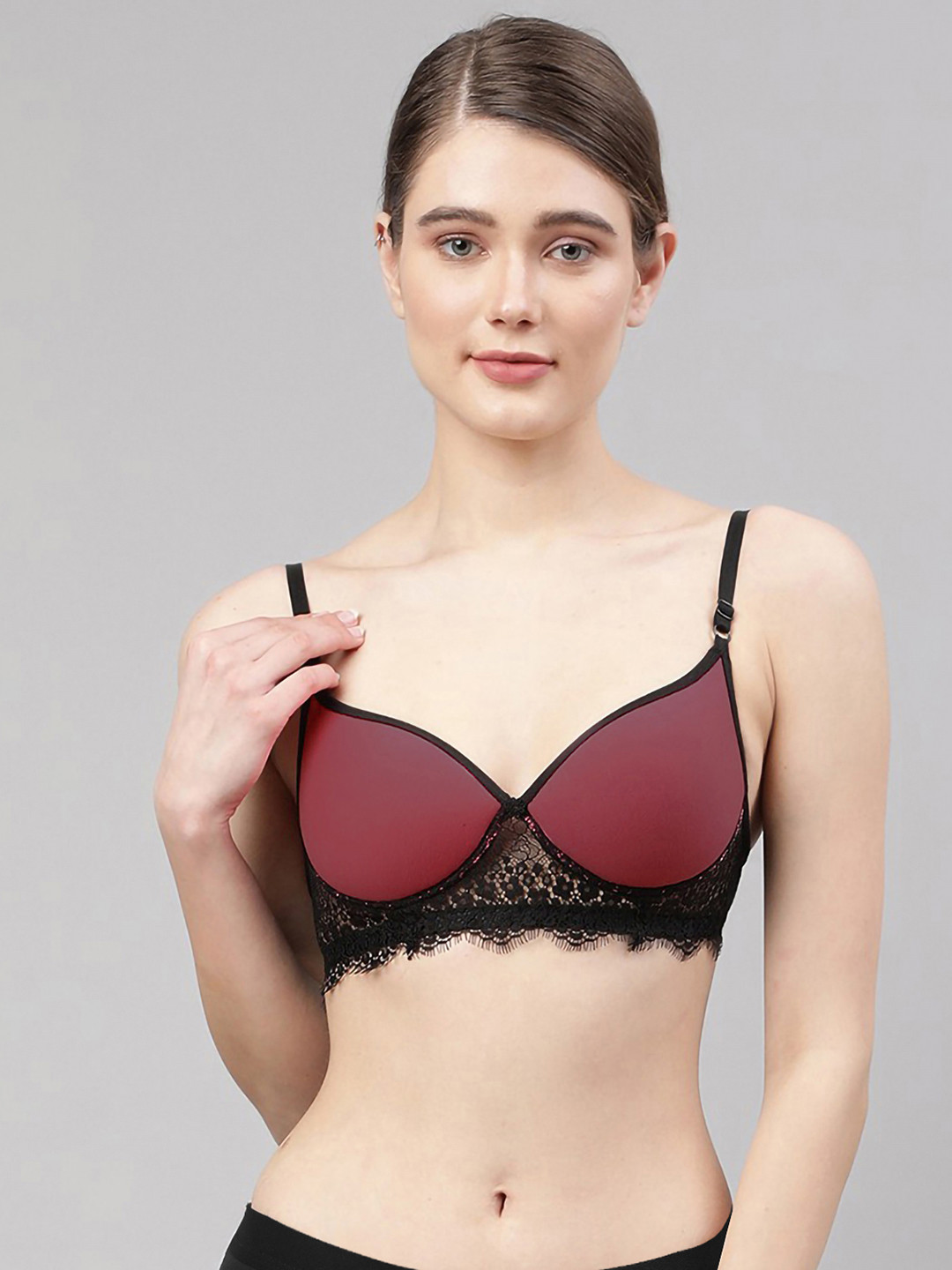 

Aamarsh Self Design Lingerie Set AD_A_Cupri Set1, Maroon