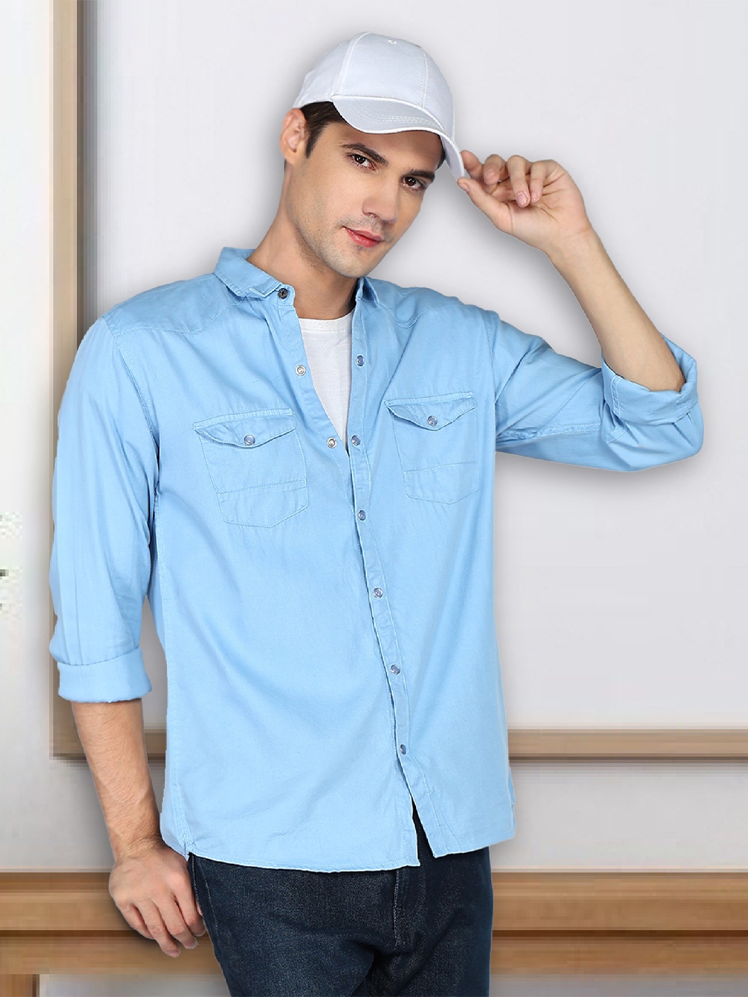 

Kuons Avenue Men Smart Slim Fit Opaque Casual Shirt, Blue