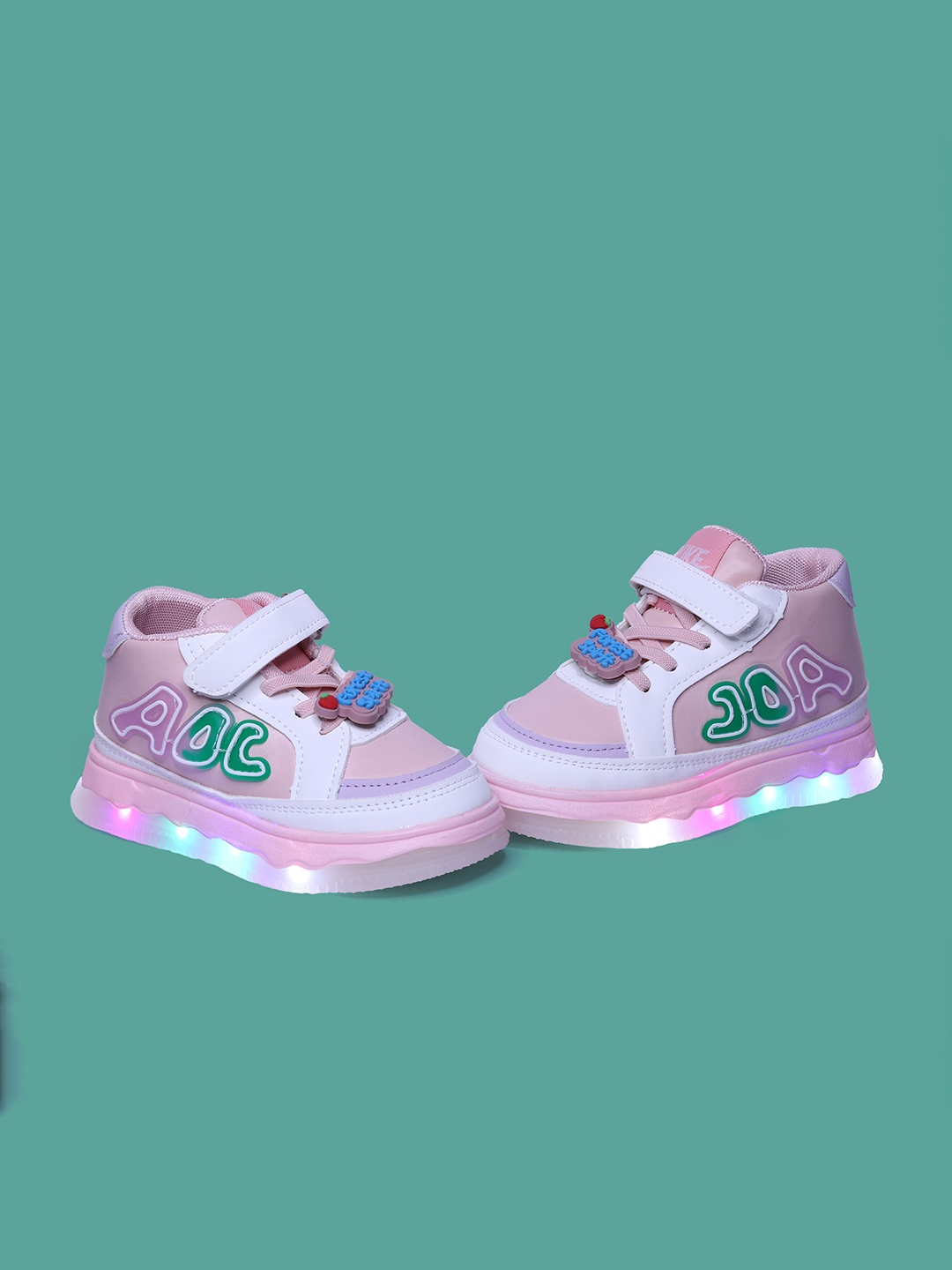 

NEW STEPS Unisex Kids PU Sneakers, Pink