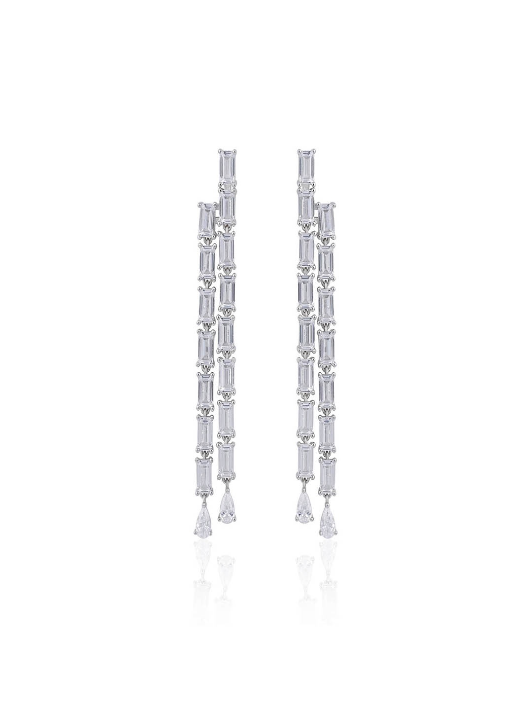 

DressBerry Contemporary Drop Earrings, Silver