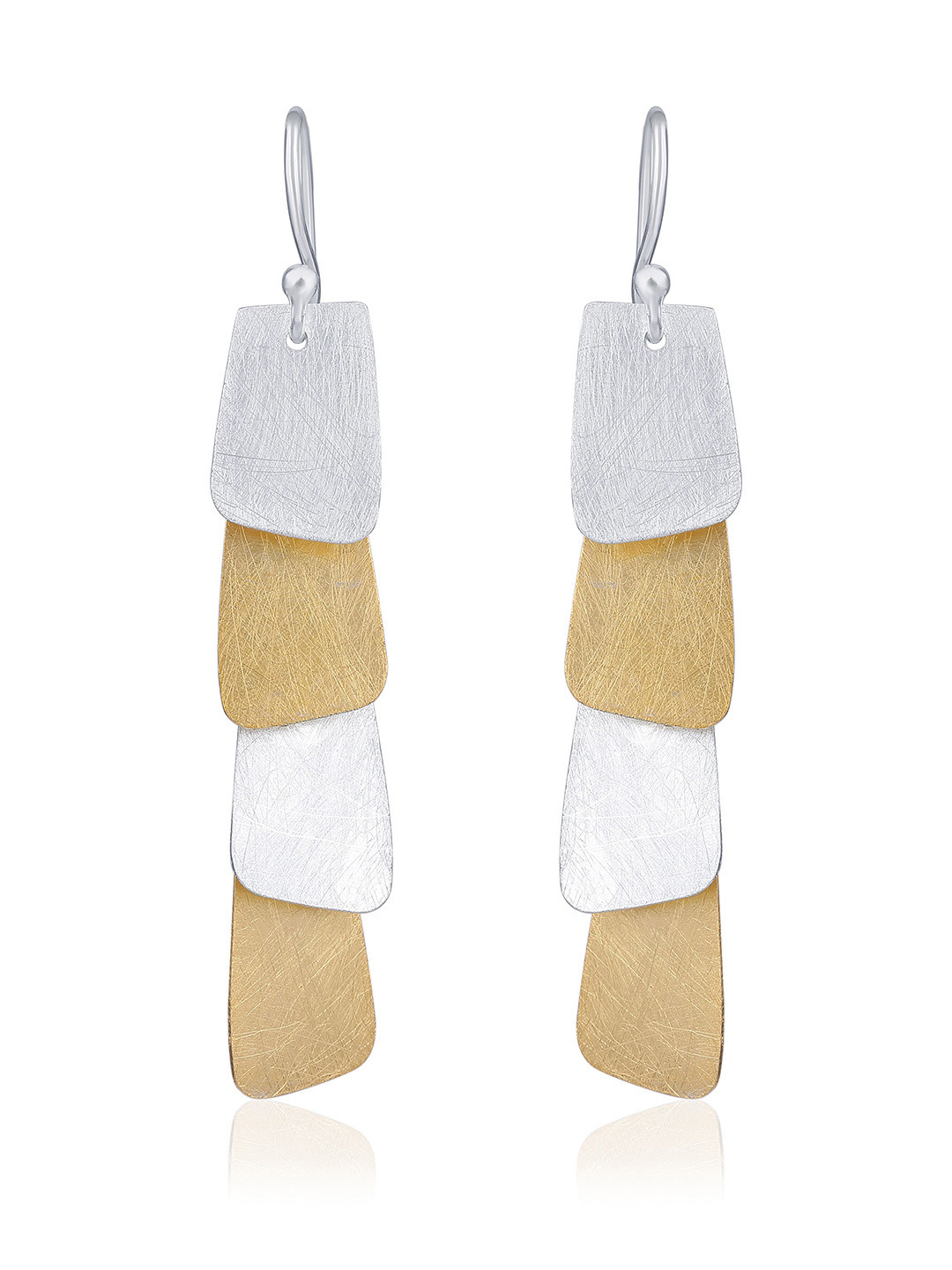 

DressBerry Contemporary Drop Earrings, Silver