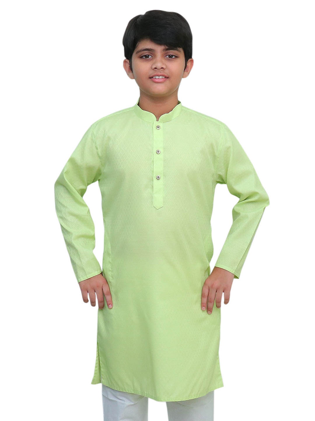 

BAESD Boys Thread Work Dobby Kurta, Green