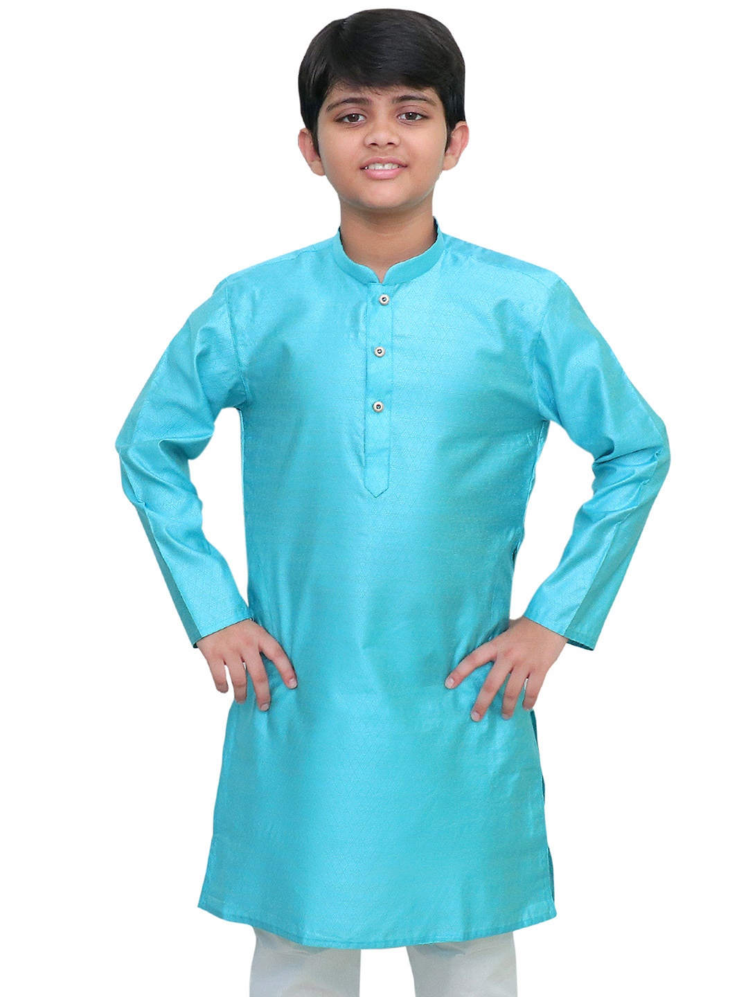 

BAESD Boys Thread Work Dobby Kurta, Sea green