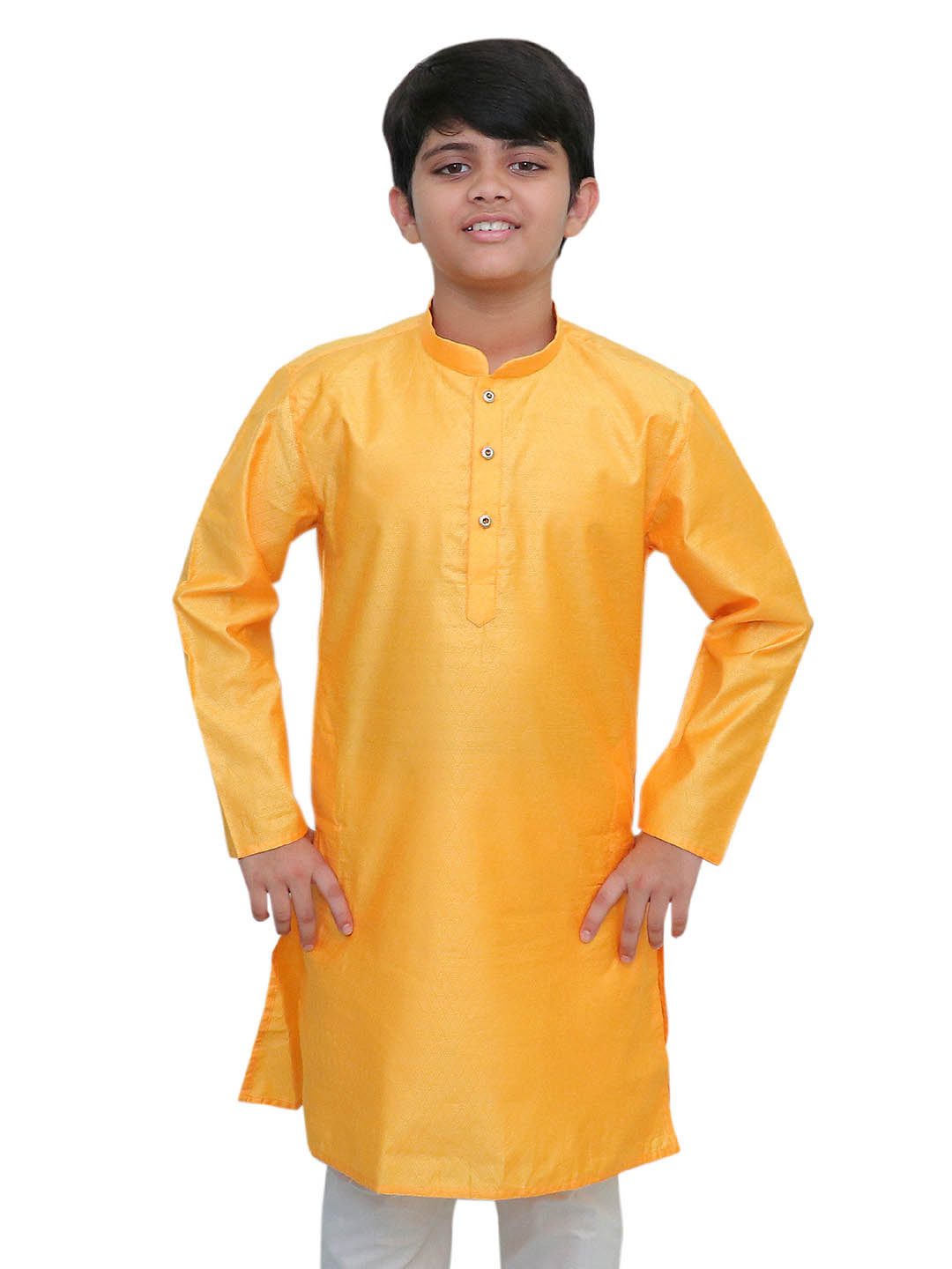 

BAESD Boys Thread Work Dobby Kurta, Yellow