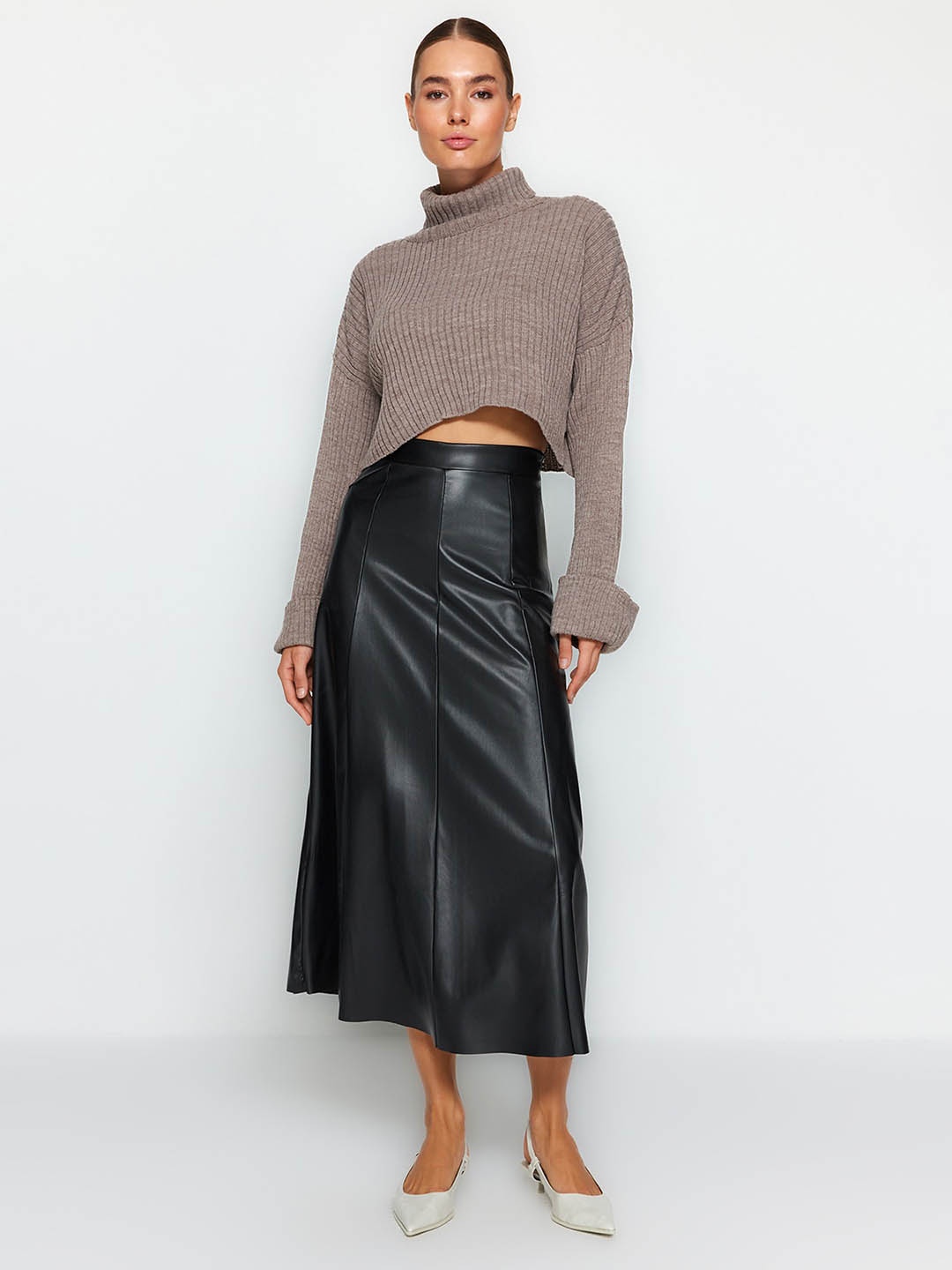 

Trendyol Aline Midi Length Skirt, Black