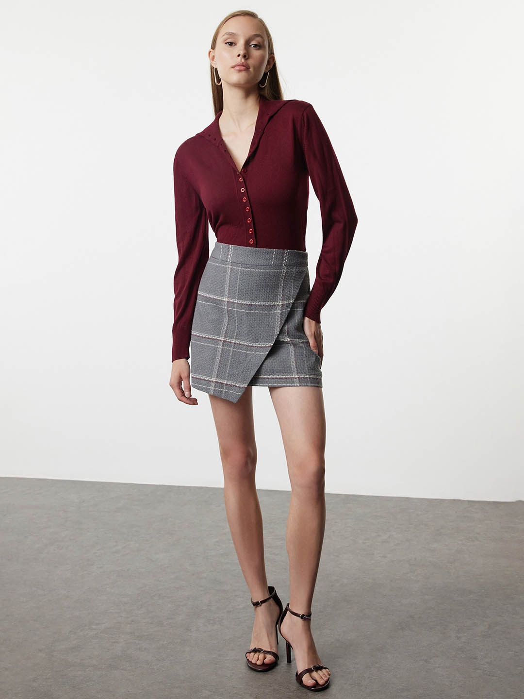 

Trendyol A-line Mini Skirt, Grey