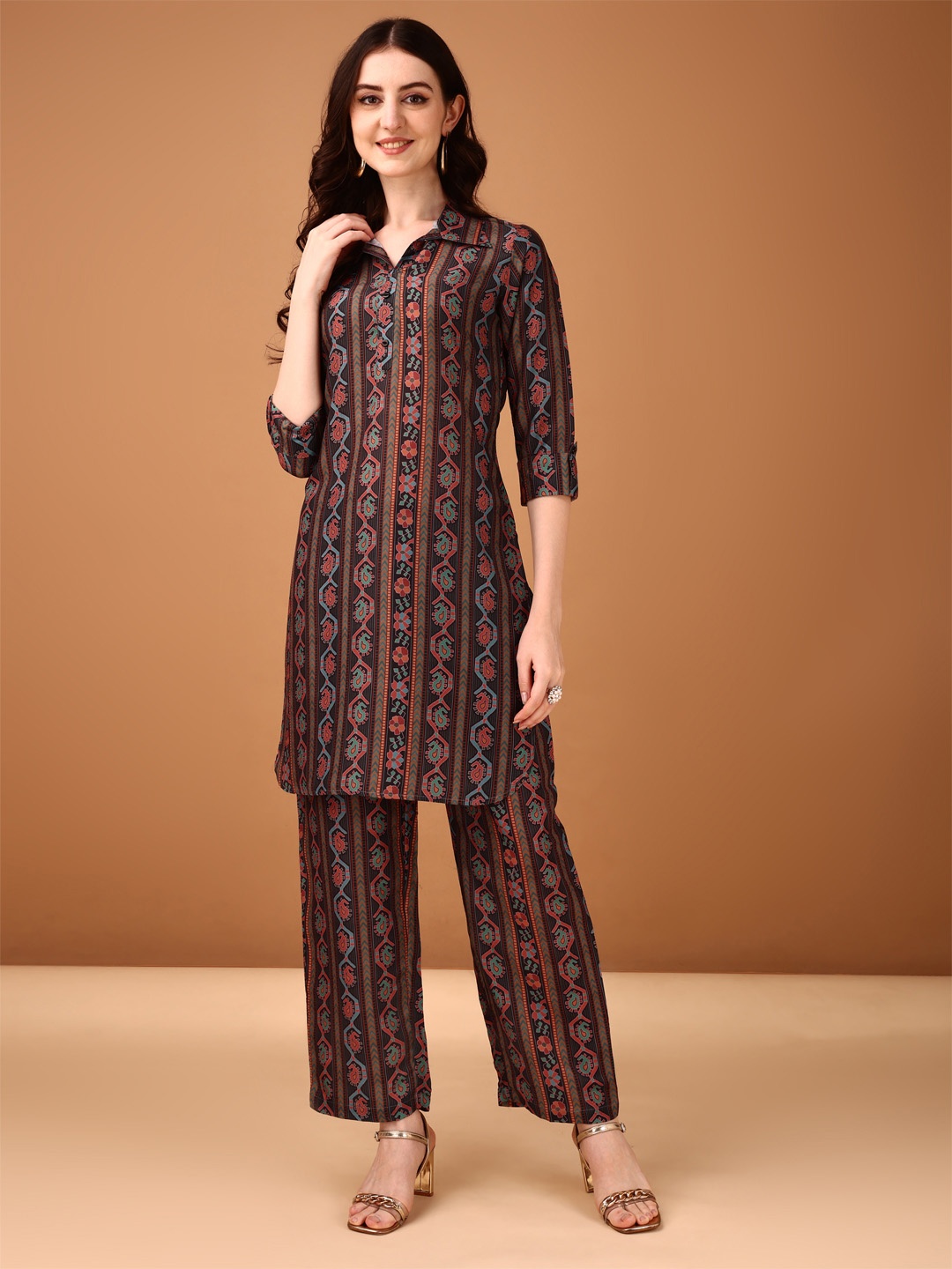

Anouk Printed Tunic & Palazzo Co-Ords, Black
