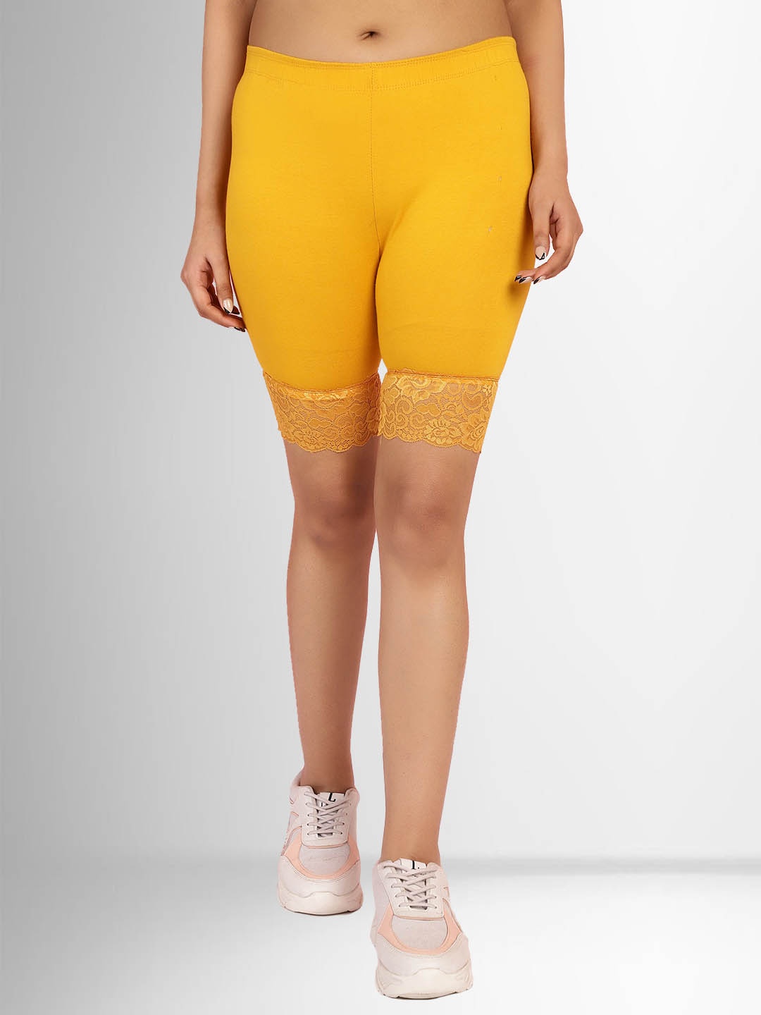 

Jinfo Women Skinny Fit Cycling Sports Shorts, Gold