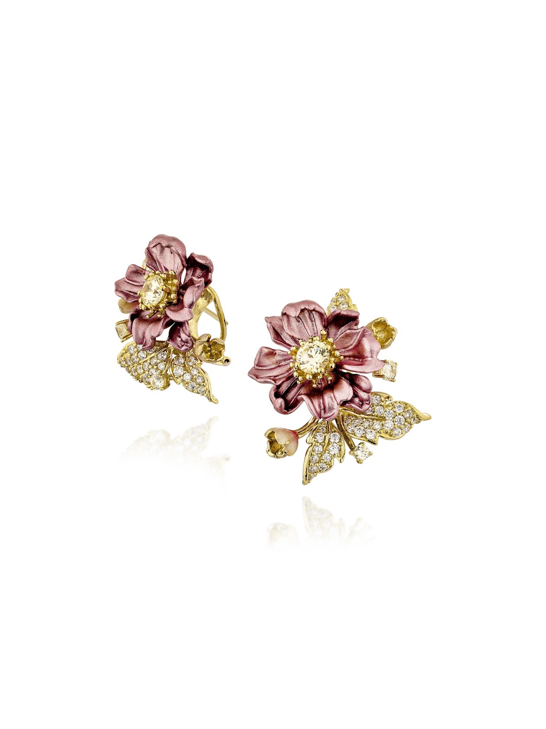 

MISS JO 925 Sterling Silver Gold-Plated Stone Studded Studs