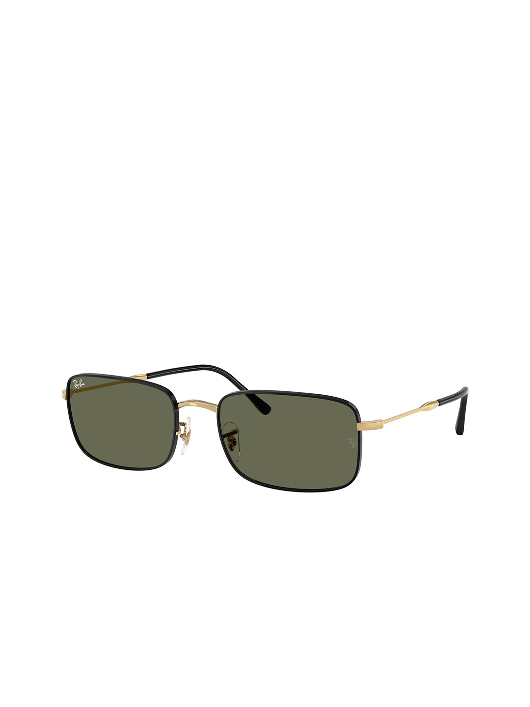 

Ray-Ban Unisex Square Sunglasses with Polarised and UV Protected Lens, Green