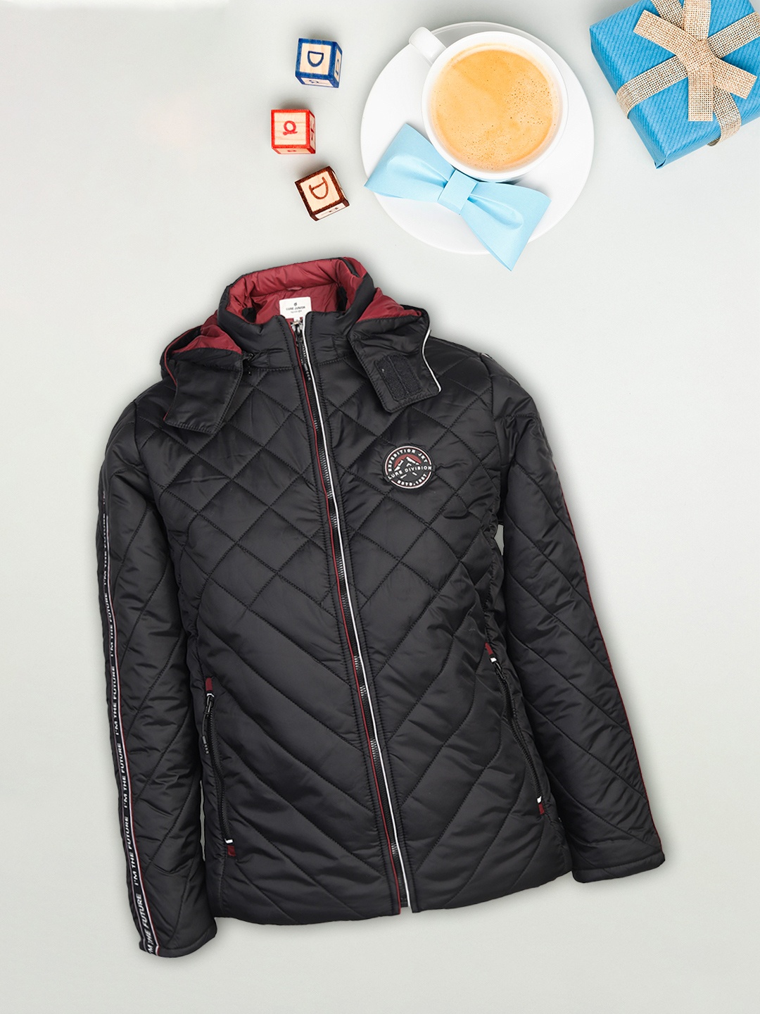 

LURE JUNIOR Boys Hooded Puffer Jacket, Black
