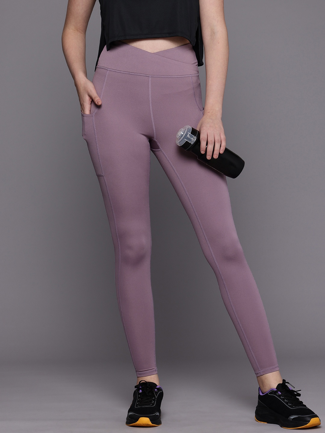 

ASICS Women Solid Training Tights, Purple